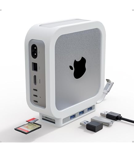 Mac mini M4 Dock, 9 +1 in 1 Mac mini M4 Hub, SSD & Host Dual Ports